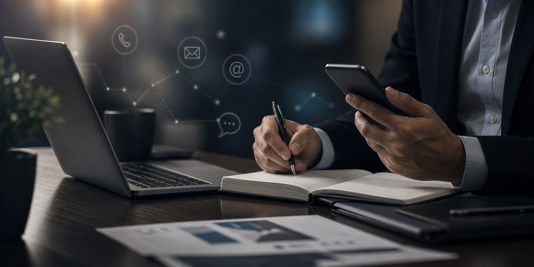Professional consultation visual for the contact section